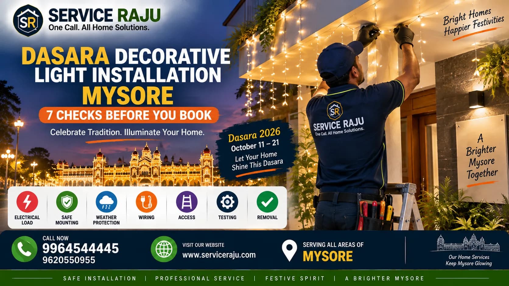 Dasara Decorative Light Installation Mysore: 7 Checks