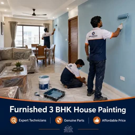 Furnished 3 BHK House Painting